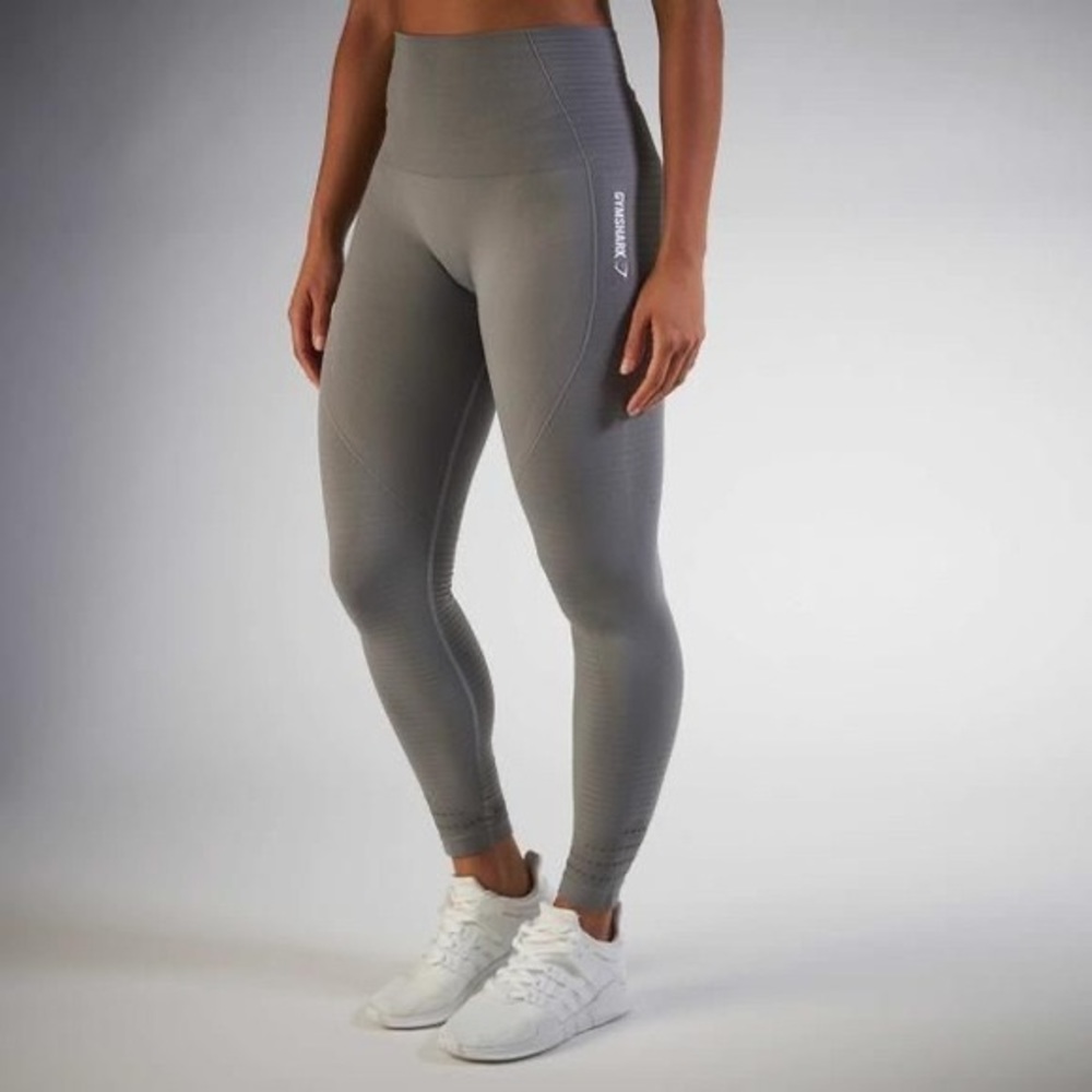Gymshark Energy Seamless Leggings, Size Medium, Smokey Grey, ‘Like New’